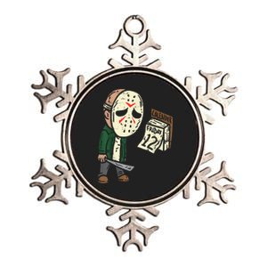 Friday 13th Funny Halloween Horror Movie Humor Party Crazy Metallic Star Ornament