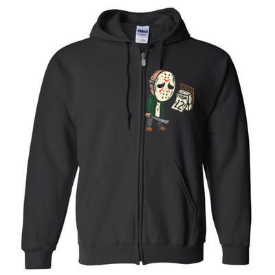 Friday 13th Funny Halloween Horror Movie Humor Party Crazy Full Zip Hoodie