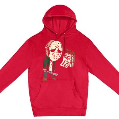 Friday 13th Funny Halloween Horror Movie Humor Party Crazy Premium Pullover Hoodie