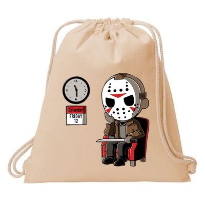 Friday 12th Funny Halloween Horror Movie Humor Drawstring Bag