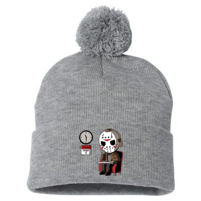 Friday 12th Funny Halloween Horror Movie Humor Pom Pom 12in Knit Beanie