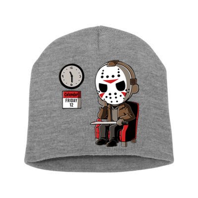 Friday 12th Funny Halloween Horror Movie Humor Short Acrylic Beanie