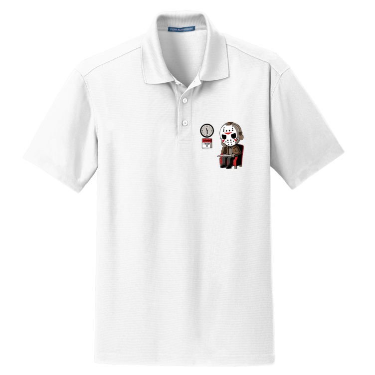 Friday 12th Funny Halloween Horror Movie Humor Dry Zone Grid Polo