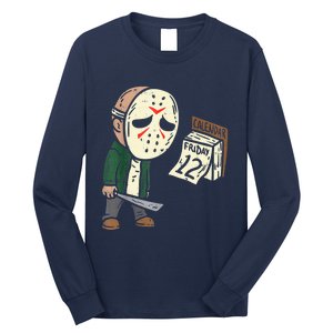 Friday 12th Funny Halloween Horror Movie Humor Long Sleeve Shirt