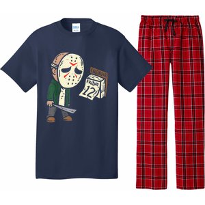 Friday 12th Funny Halloween Horror Movie Humor Pajama Set