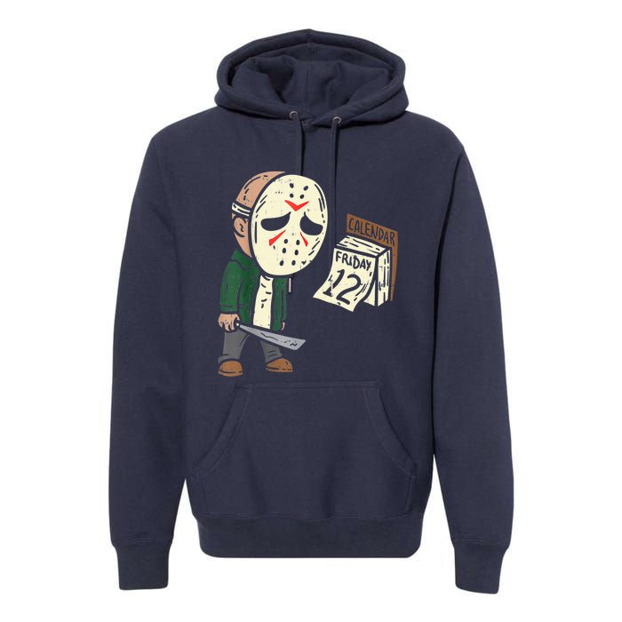 Friday 12th Funny Halloween Horror Movie Humor Premium Hoodie