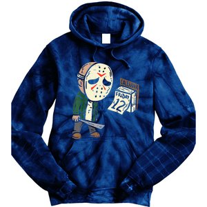 Friday 12th Funny Halloween Horror Movie Humor Tie Dye Hoodie