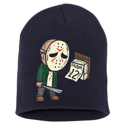 Friday 12th Funny Halloween Horror Movie Humor Short Acrylic Beanie