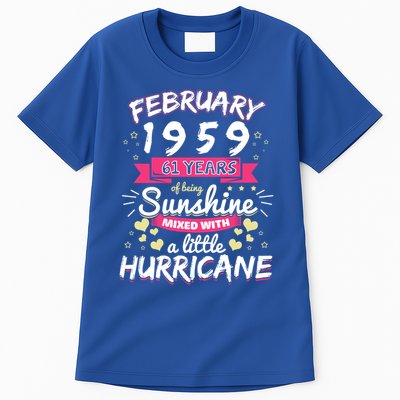 February 1959 Girl 61 Years Being Sunshine Mixed Hurricane Meaningful Gift Tall T-Shirt