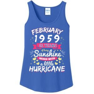 February 1959 Girl 61 Years Being Sunshine Mixed Hurricane Meaningful Gift Ladies Essential Tank