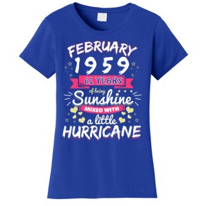 February 1959 Girl 61 Years Being Sunshine Mixed Hurricane Meaningful Gift Women's T-Shirt