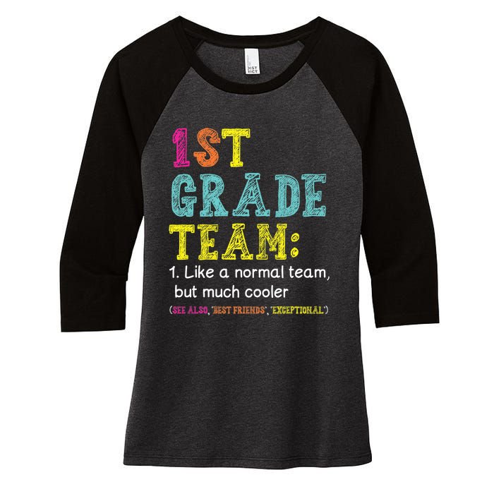 Funny 1st Grade Team Like Normal But Cooler Back To School Women's Tri-Blend 3/4-Sleeve Raglan Shirt