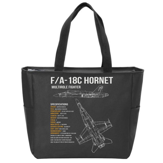 Fa 18 Hornet Zip Tote Bag