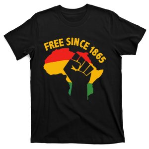 Free 1865 Juneteenth Freedom USA African Map America T-Shirt