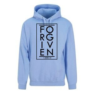 Forgiven 1 John 1:9 Bible Scripture Verse Christian Cool Gift Unisex Surf Hoodie