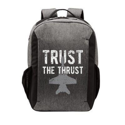 Fa 18 Military Jet Trust The Thrust Distressed Design Vector Backpack
