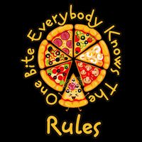Funny 1 One Bite Everybody Knows Rules Pizza Food Lover Youth Performance Sprint T-Shirt