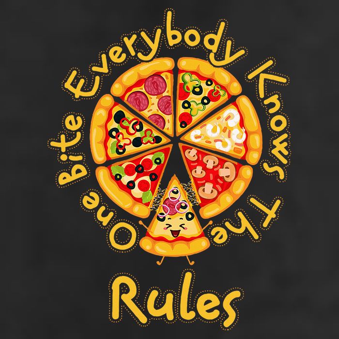 Funny 1 One Bite Everybody Knows Rules Pizza Food Lover Golf Towel