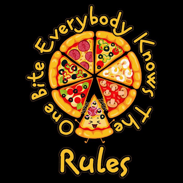Funny 1 One Bite Everybody Knows Rules Pizza Food Lover Zip Tote Bag