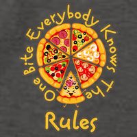 Funny 1 One Bite Everybody Knows Rules Pizza Food Lover Vector Backpack