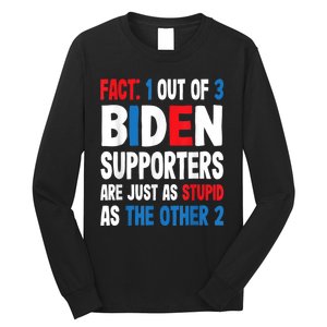 Fact: 1 Out Of 3 Biden Supporters Are As Stupid As The Other 2 Long Sleeve Shirt