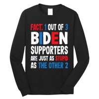 Fact: 1 Out Of 3 Biden Supporters Are As Stupid As The Other 2 Long Sleeve Shirt