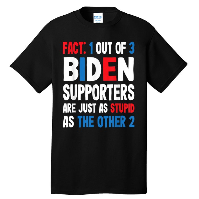 Fact: 1 Out Of 3 Biden Supporters Are As Stupid As The Other 2 Tall T-Shirt