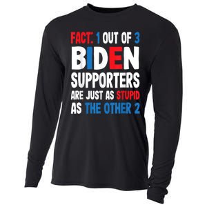 Fact: 1 Out Of 3 Biden Supporters Are As Stupid As The Other 2 Cooling Performance Long Sleeve Crew