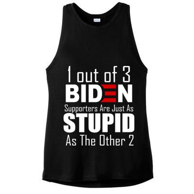 Funny 1 Out Of 3 Biden Supporters Are Just As The Other 2 Ladies PosiCharge Tri-Blend Wicking Tank