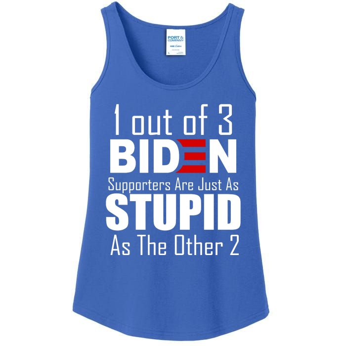 Funny 1 Out Of 3 Biden Supporters Are Just As The Other 2 Ladies Essential Tank