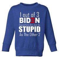 Funny 1 Out Of 3 Biden Supporters Are Just As The Other 2 Toddler Sweatshirt