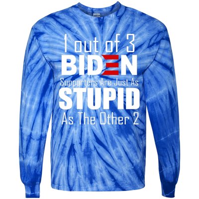 Funny 1 Out Of 3 Biden Supporters Are Just As The Other 2 Tie-Dye Long Sleeve Shirt