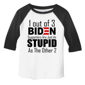 Funny 1 Out Of 3 Biden Supporters Are Just As The Other 2 Toddler Fine Jersey T-Shirt