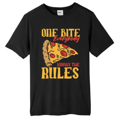 Funny 1 Pizza Everybody Knows The Rules Food Lover Tall Fusion ChromaSoft Performance T-Shirt