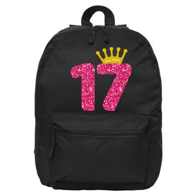 Funny 17th Party Number 17 Year Old 17th Birthday 16 in Basic Backpack