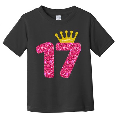 Funny 17th Party Number 17 Year Old 17th Birthday Toddler T-Shirt