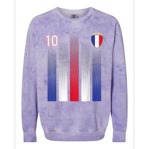 France 10 Soccer Jersey France Football Fan Soccer Colorblast Crewneck Sweatshirt