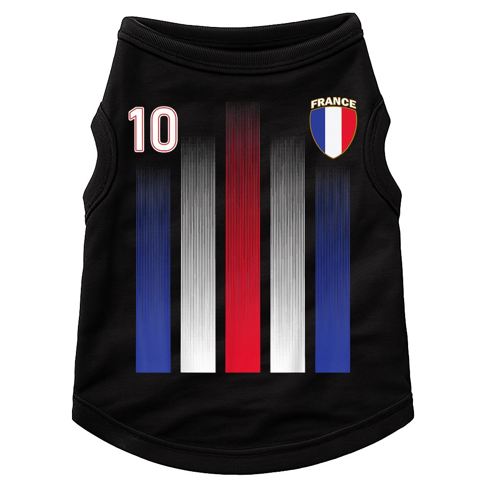 France 10 Soccer Jersey France Football Fan Soccer Doggie Tank