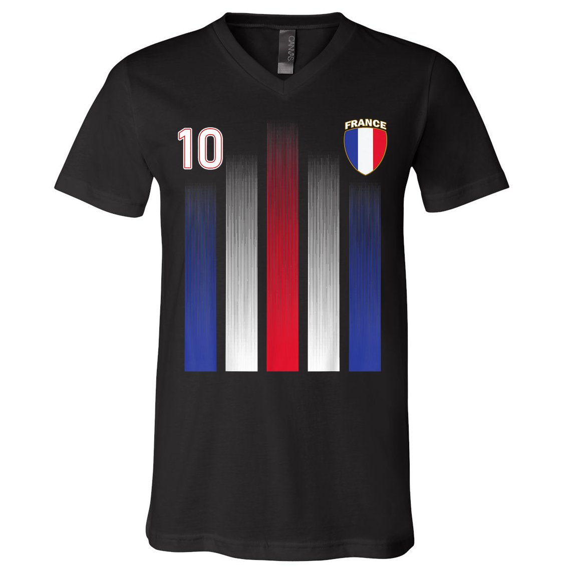 France 10 Soccer Jersey France Football Fan Soccer V-Neck T-Shirt