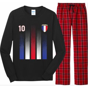 France 10 Soccer Jersey France Football Fan Soccer Long Sleeve Pajama Set