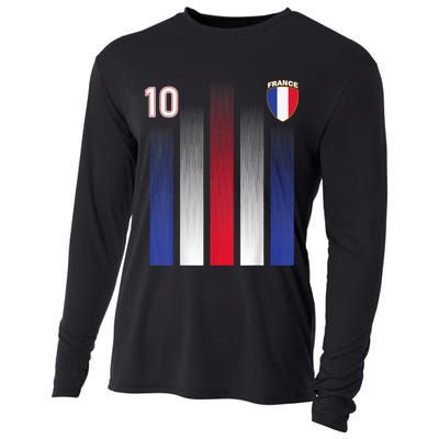 France 10 Soccer Jersey France Football Fan Soccer Cooling Performance Long Sleeve Crew