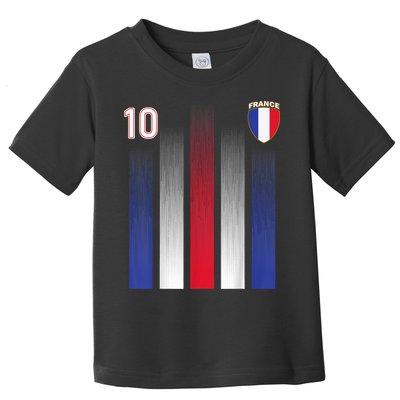 France 10 Soccer Jersey France Football Fan Soccer Toddler T-Shirt