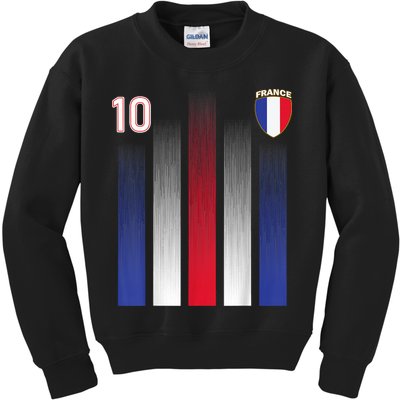 France 10 Soccer Jersey France Football Fan Soccer Kids Sweatshirt