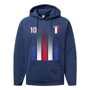 France 10 Soccer Jersey France Football Fan Soccer Performance Fleece Hoodie