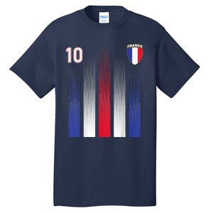 France 10 Soccer Jersey France Football Fan Soccer Tall T-Shirt