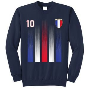 France 10 Soccer Jersey France Football Fan Soccer Tall Sweatshirt