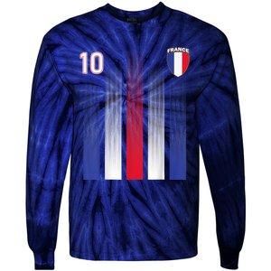 France 10 Soccer Jersey France Football Fan Soccer Tie-Dye Long Sleeve Shirt