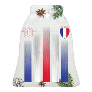 France 10 Soccer Jersey France Football Fan Soccer Ceramic Bell Ornament