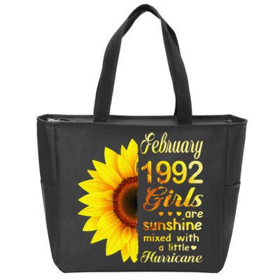 Februarys 1992 Sunflower 31st Birthday Zip Tote Bag