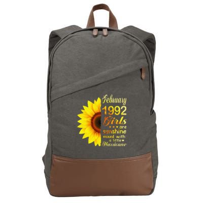 Februarys 1992 Sunflower 31st Birthday Cotton Canvas Backpack